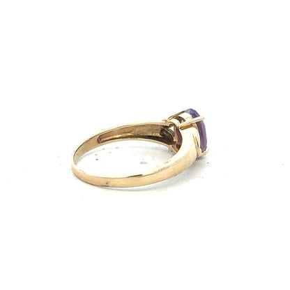 9ct yellow gold ring in size S with a simple band design, unbranded jewelry for elegant everyday wear