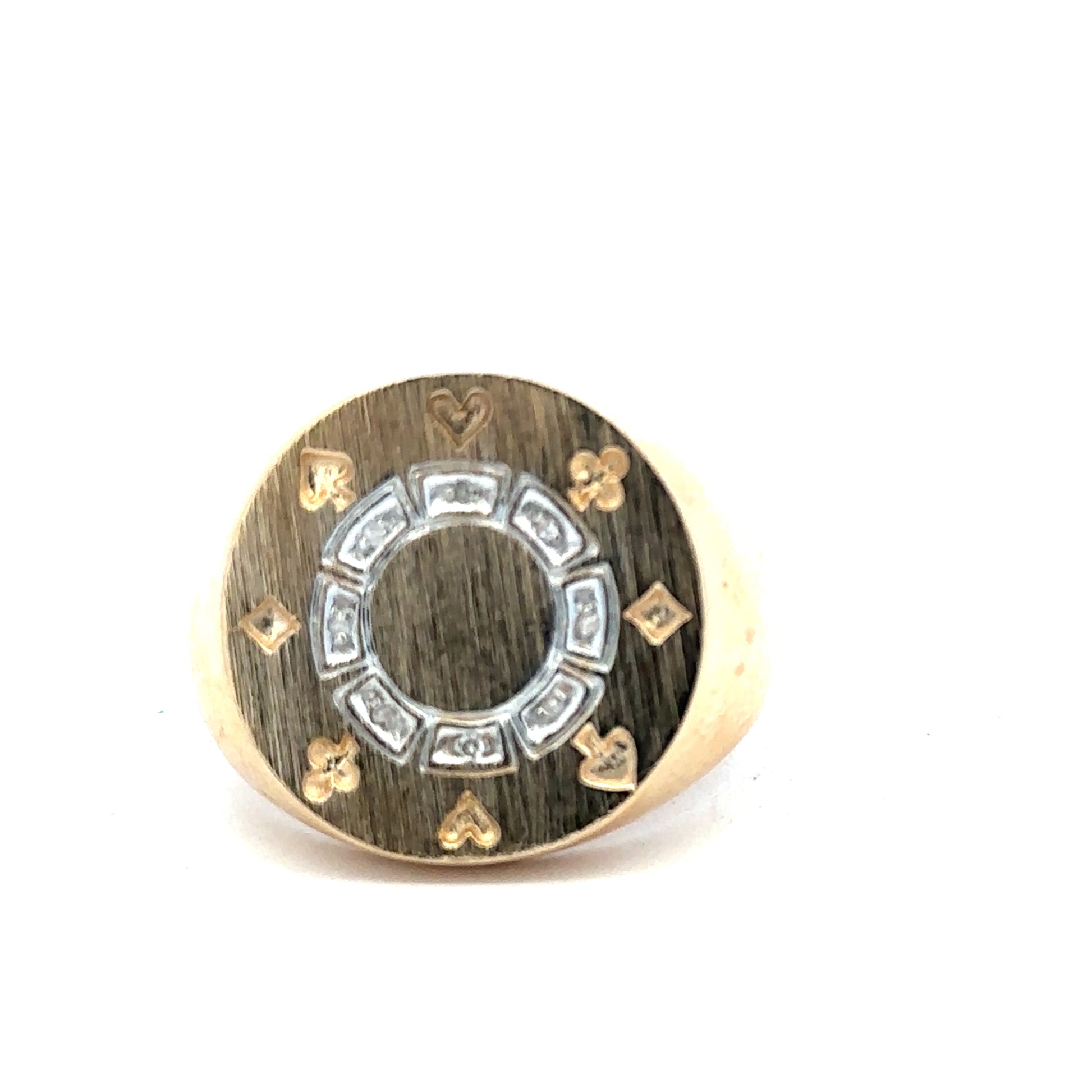 9ct yellow gold ring in size U with a smooth band, unbranded jewelry piece, shown on a plain background.