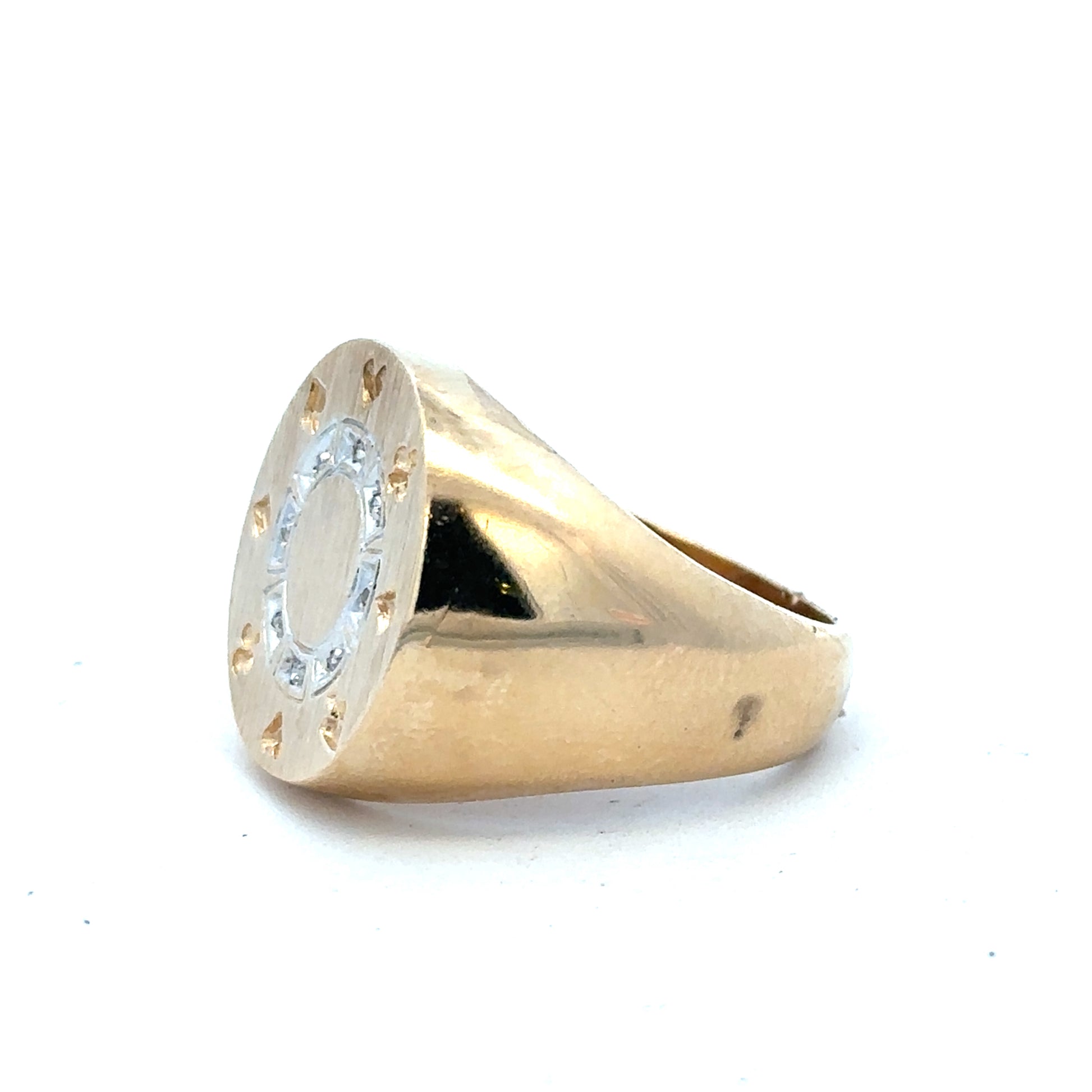9ct yellow gold ring size U with a smooth polished band, unbranded jewelry accessory for special occasions.