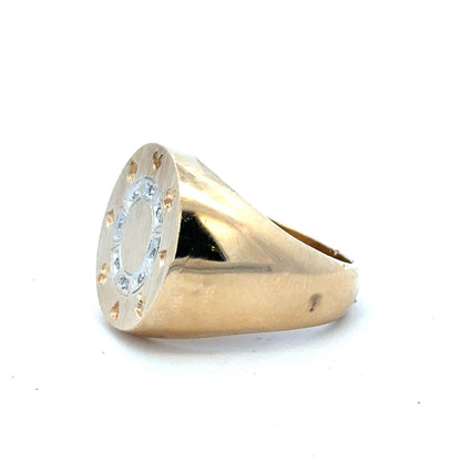9ct yellow gold ring size U with a smooth polished band, unbranded jewelry accessory for special occasions.