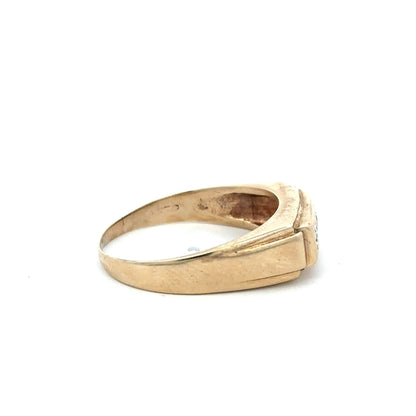 9ct yellow gold ring size W with a smooth polished band, unbranded gold jewelry for women.