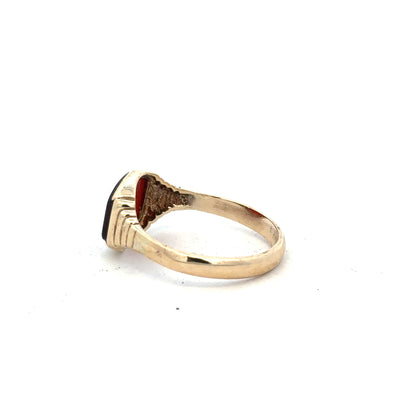 9ct yellow gold ring size Y1/2 with a smooth polished finish, unbranded elegant jewelry piece.