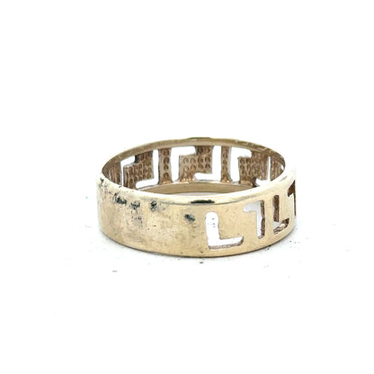 9ct yellow gold ring size Z, unbranded, with a smooth polished finish, displayed against a neutral background