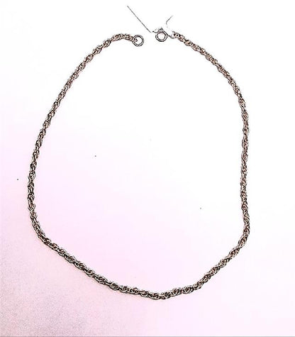 9ct yellow gold rope chain, 16-inch length, 9.4g, unbranded, displayed on a plain background with detailed chain links