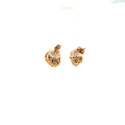 9ct yellow gold sapphire earrings with 2.4g weight, featuring vibrant blue sapphires set in classic gold earrings.