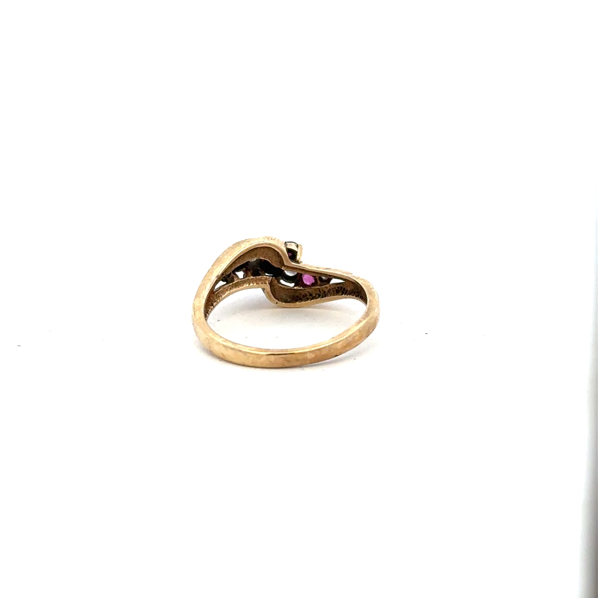 Yellow gold diamond ring in size M1/2, unbranded, featuring a sparkling diamond setting on a sleek gold band.