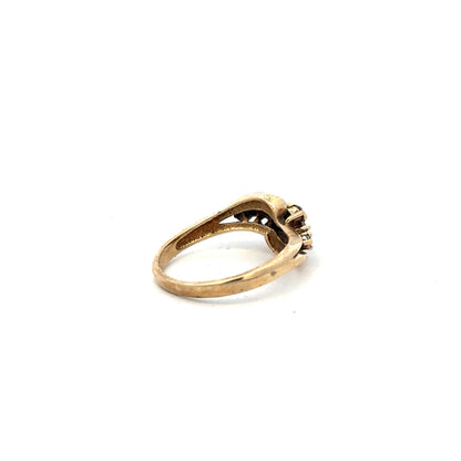 9ct yellow gold diamond ring in size M1/2 featuring a classic design and sparkling diamonds, unbranded jewelry.