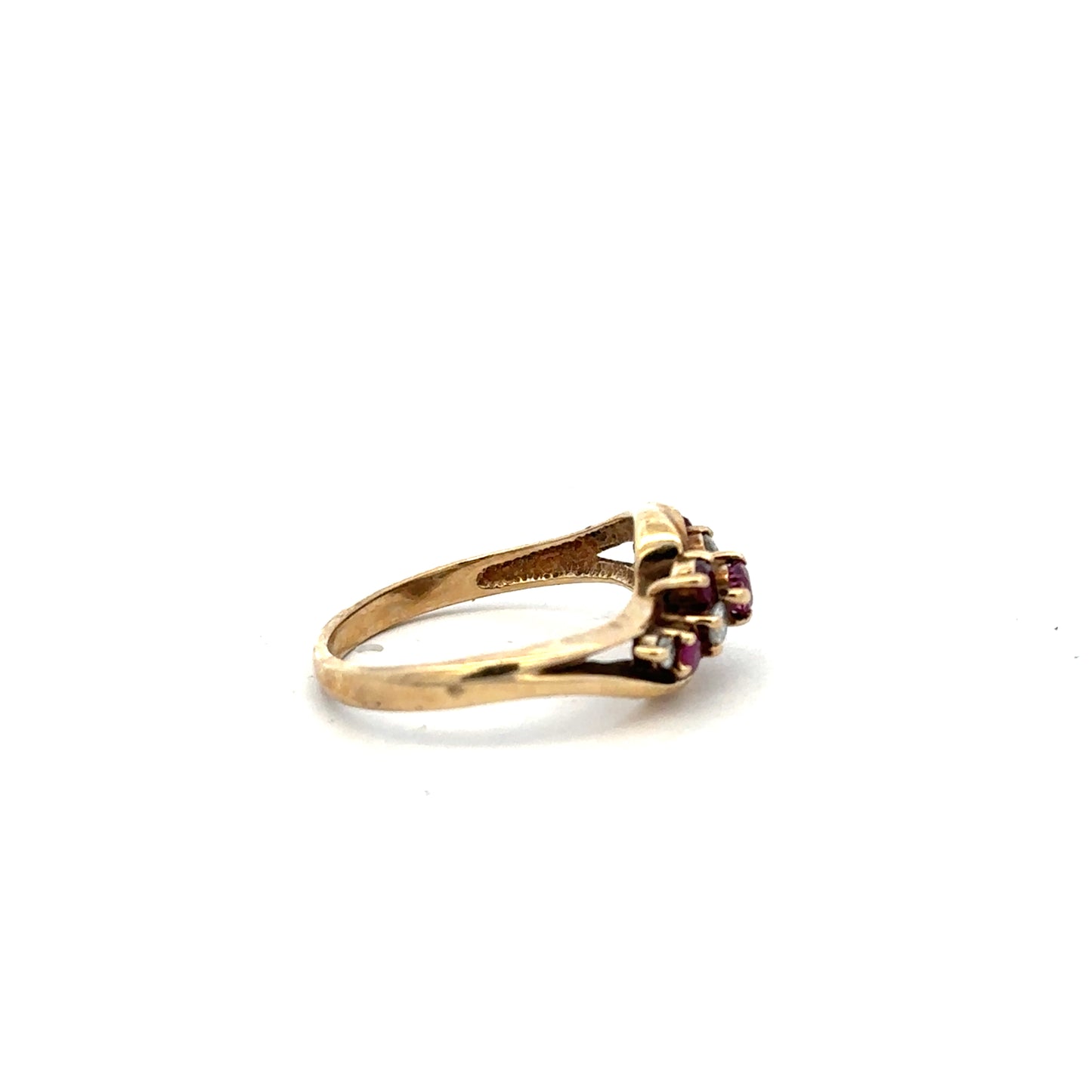 9ct yellow gold diamond ring in size M1/2, featuring a simple, elegant design with sparkling diamonds.