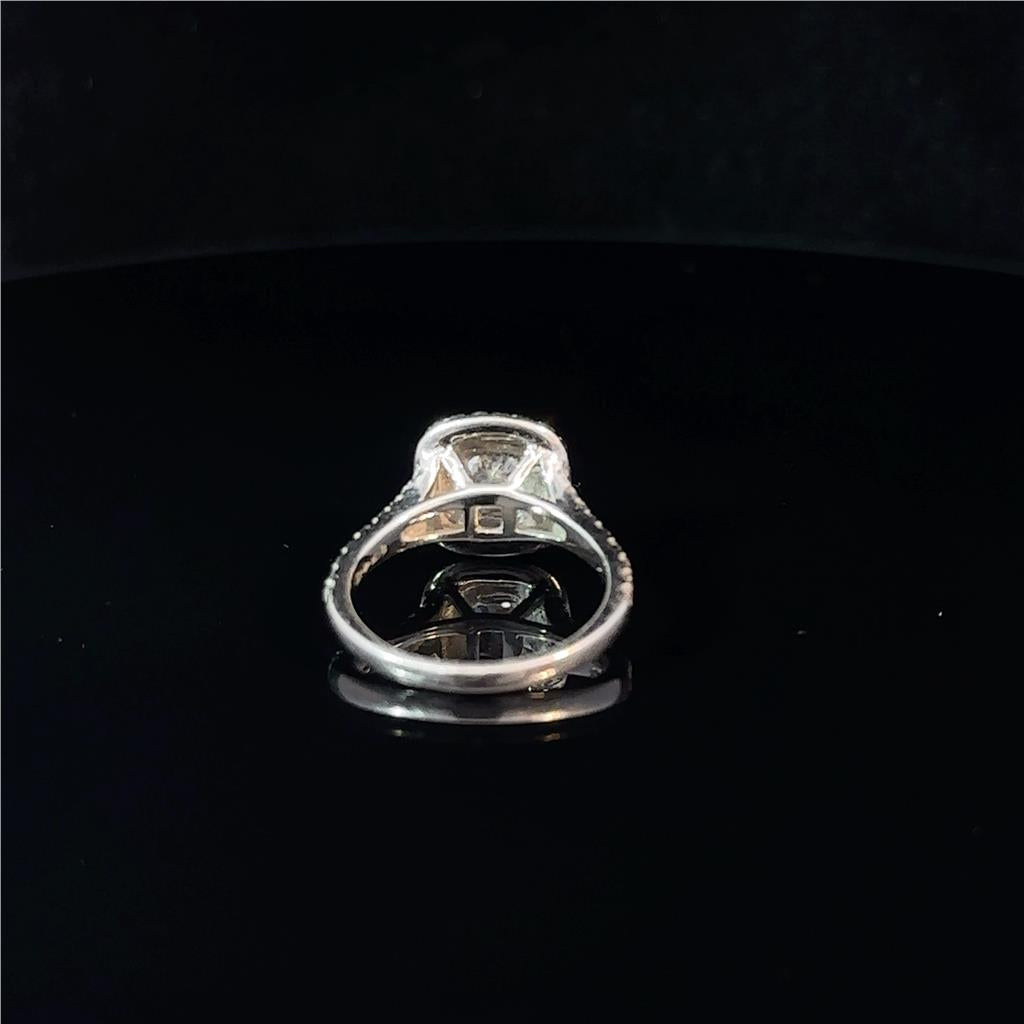 Platinum lab-grown diamond ring in size L with a sleek, elegant design, featuring a sparkling diamond centerpiece.
