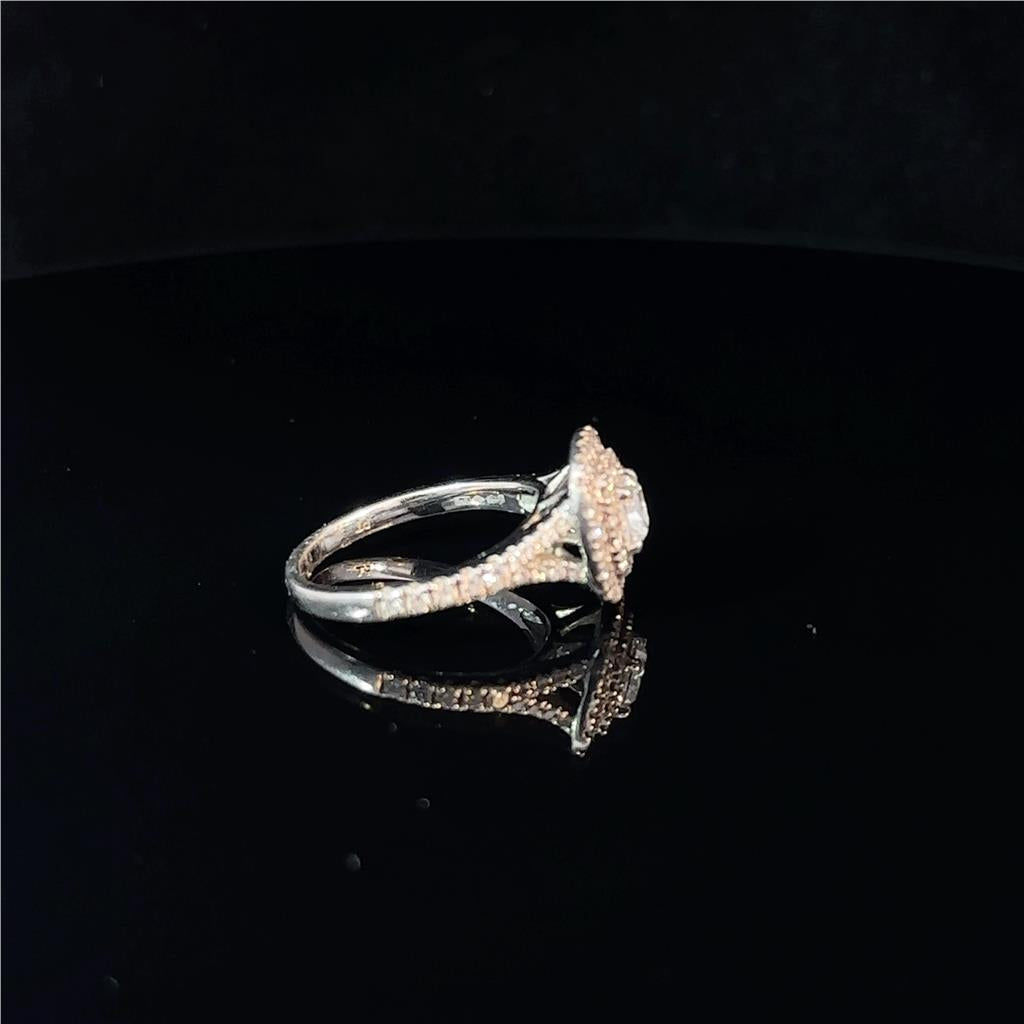 Platinum lab-grown diamond ring size L with a sparkling central diamond and elegant band design.