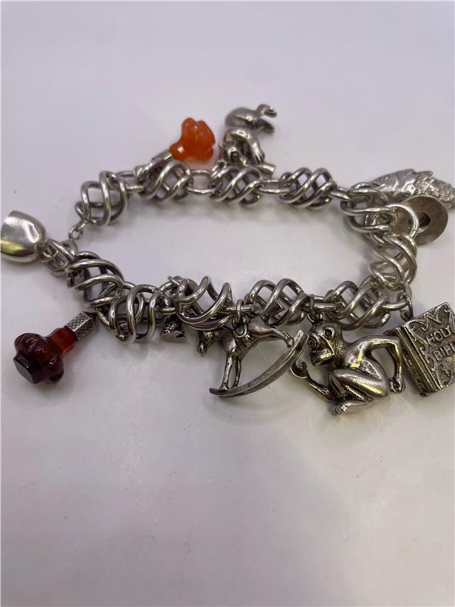 Silver bracelet weighing 73.5 grams with intricate design, crafted for stylish wear and elegant accessory.