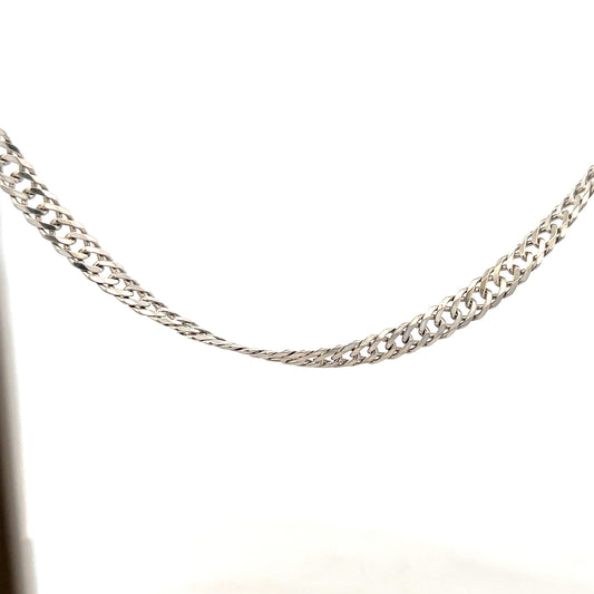 Silver chain weighing 17.2g, unbranded jewelry chain with a sleek, polished finish, shown against a neutral background.