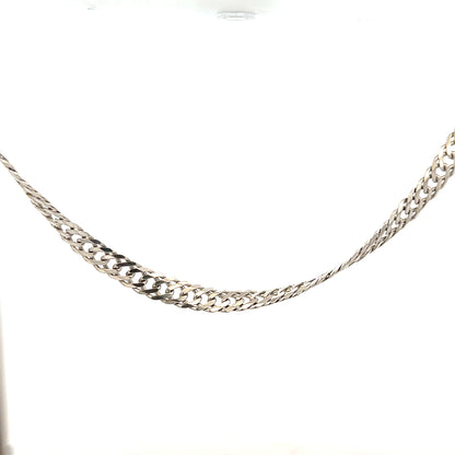 Silver chain weighing 17.2g, unbranded, with detailed links, displayed on a neutral background.