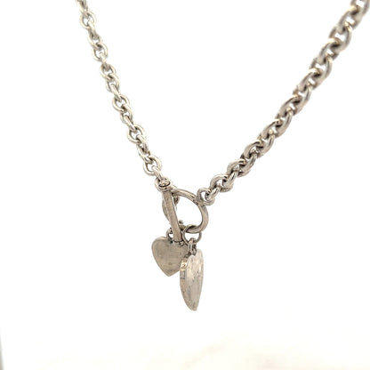 Silver chain weighing 36.5g, unbranded jewelry chain with detailed link design, shown on a plain background.