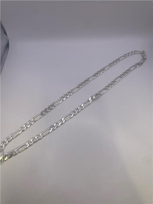 Silver chain weighing 31.5g with intricate links, unbranded jewelry chain suitable for necklaces or accessories.