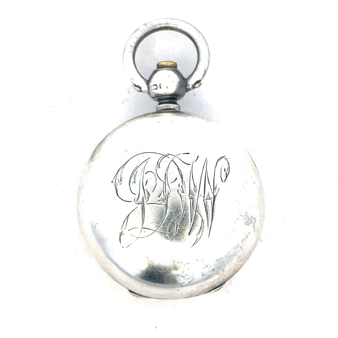 Silver coin holder for 16.3g silver coins, unbranded, with secure casing and clear viewing window.