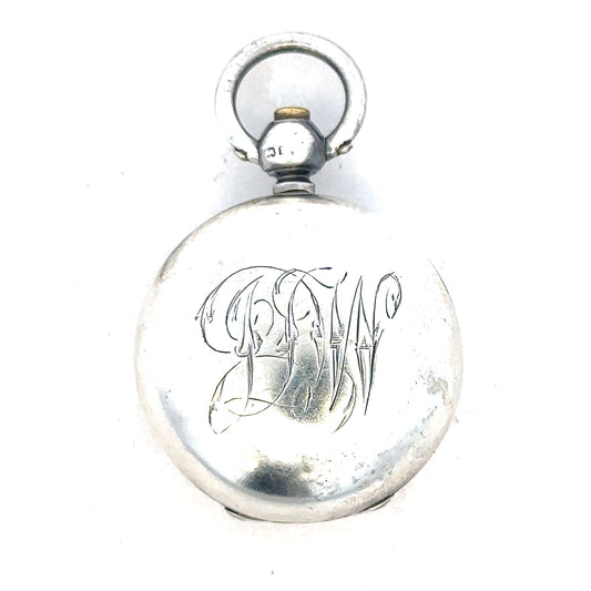 Silver coin holder for 16.3g silver coins, unbranded, with secure casing and clear viewing window.