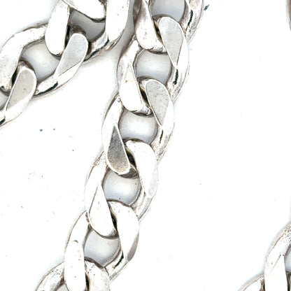 Silver curb chain weighing 134.5g, unbranded jewelry chain with a classic curb link design, displayed on a white background.