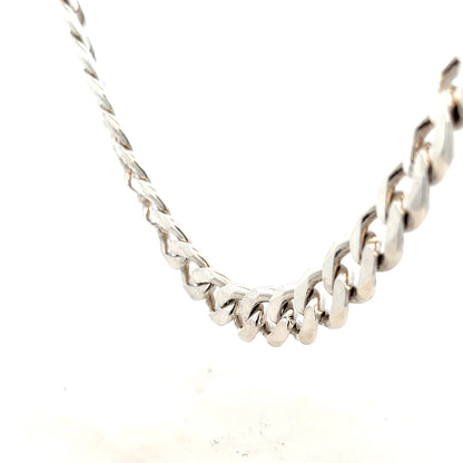Silver curb chain weighing 146.6g, unbranded jewelry chain with a sleek, classic design, shown in the product image.