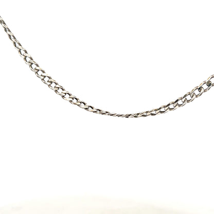 Silver curb chain weighing 16.2g, unbranded jewelry chain with a classic curb link design.