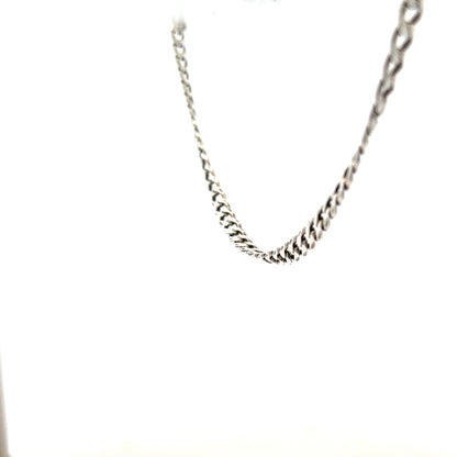 Silver curb chain weighing 16.2g, unbranded jewelry chain with a classic link design.