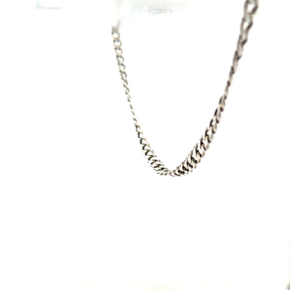Silver curb chain weighing 16.2g, unbranded jewelry chain with a classic design, displayed on a neutral background.