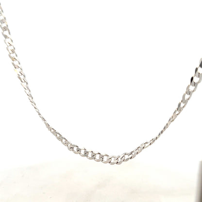 Silver curb chain, 16.4g, unbranded jewelry chain with a classic curb link design, displayed on a plain background.