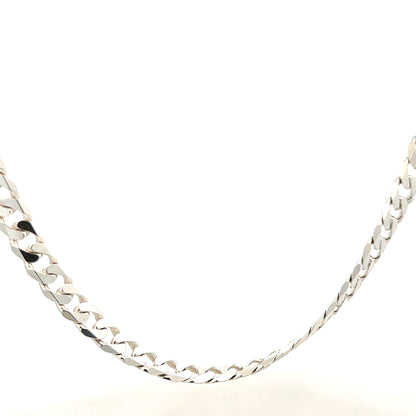 Silver curb chain weighing 44.6g, featuring classic linked design, perfect for jewelry making or layered accessories.
