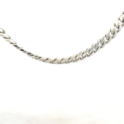 Silver curb chain weighing 81.2g, featuring a classic linked design, displayed against a neutral background.
