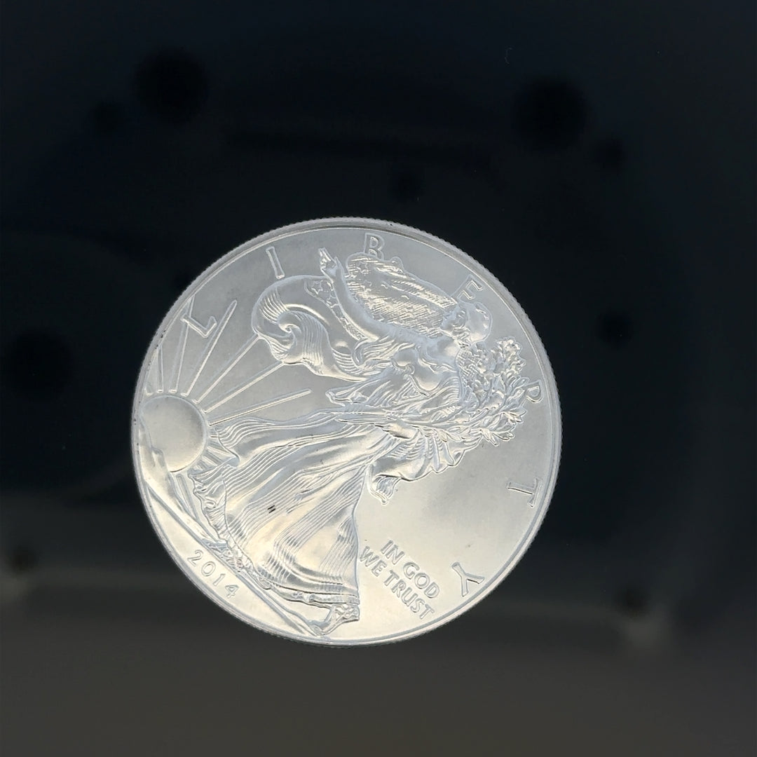 Silver one dollar coin weighing 31.2g, unbranded silver coin with detailed design visible in the image.