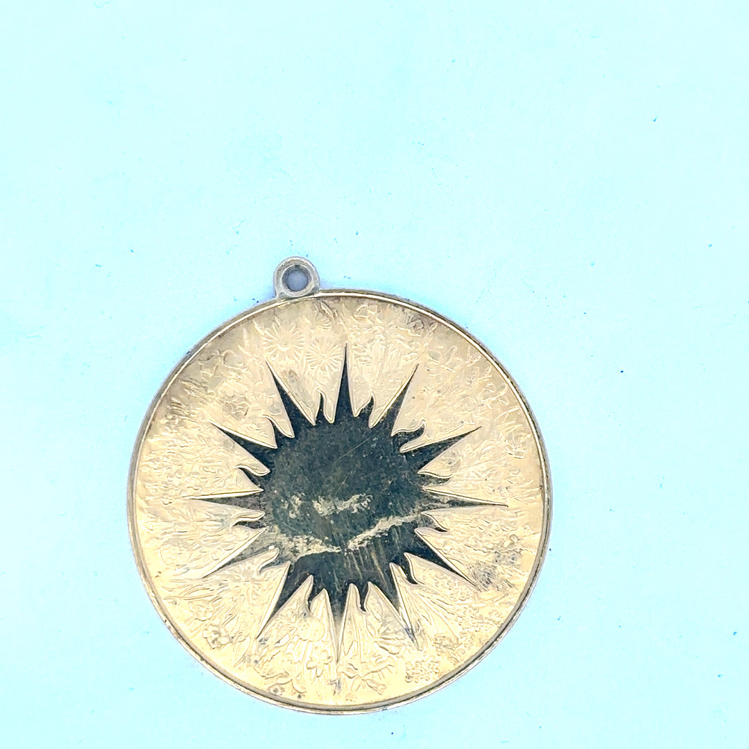 Silver pendant weighing 25.4g with a simple design, unbranded jewelry accessory displayed on a plain background.