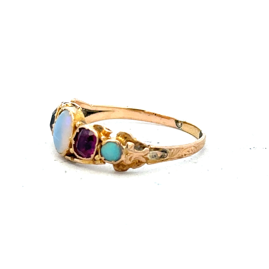 Vintage gold ring in size N with a simple, elegant design, featuring a smooth polished finish and classic style.